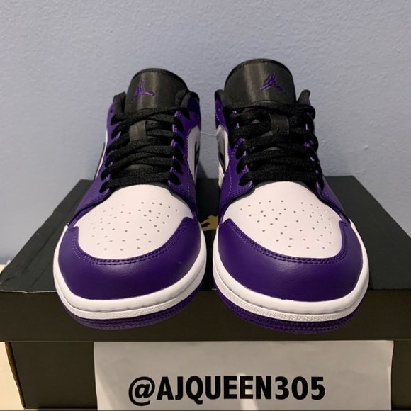 Air Jordan 1 Low Court Purple Men’s - Picture 3 of 4